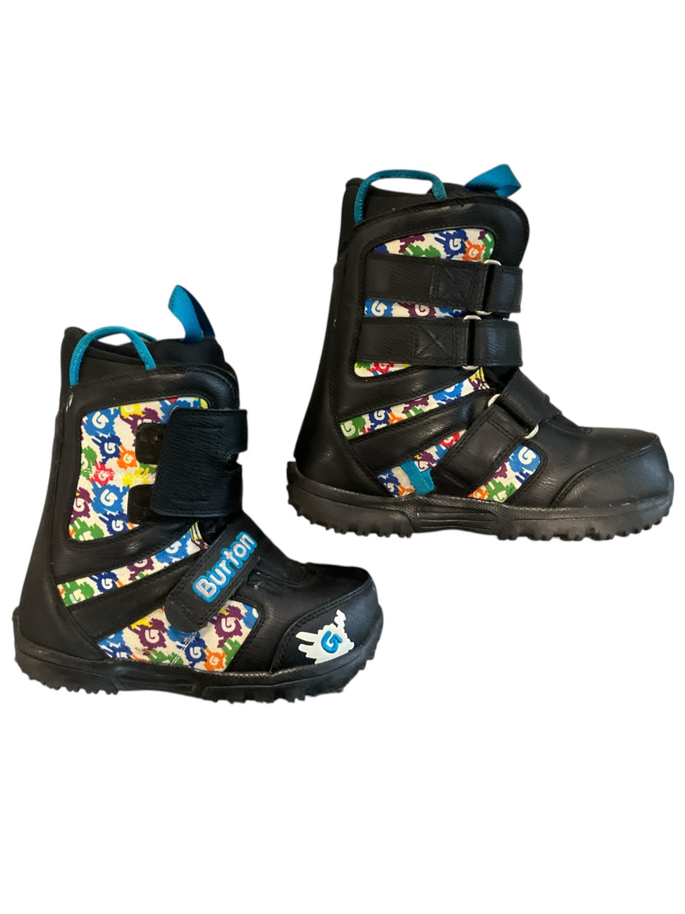 burton grom snowboard boots kids' Kids Mini 2026 Black 10C The super Used Burton KIDS GROM Boys