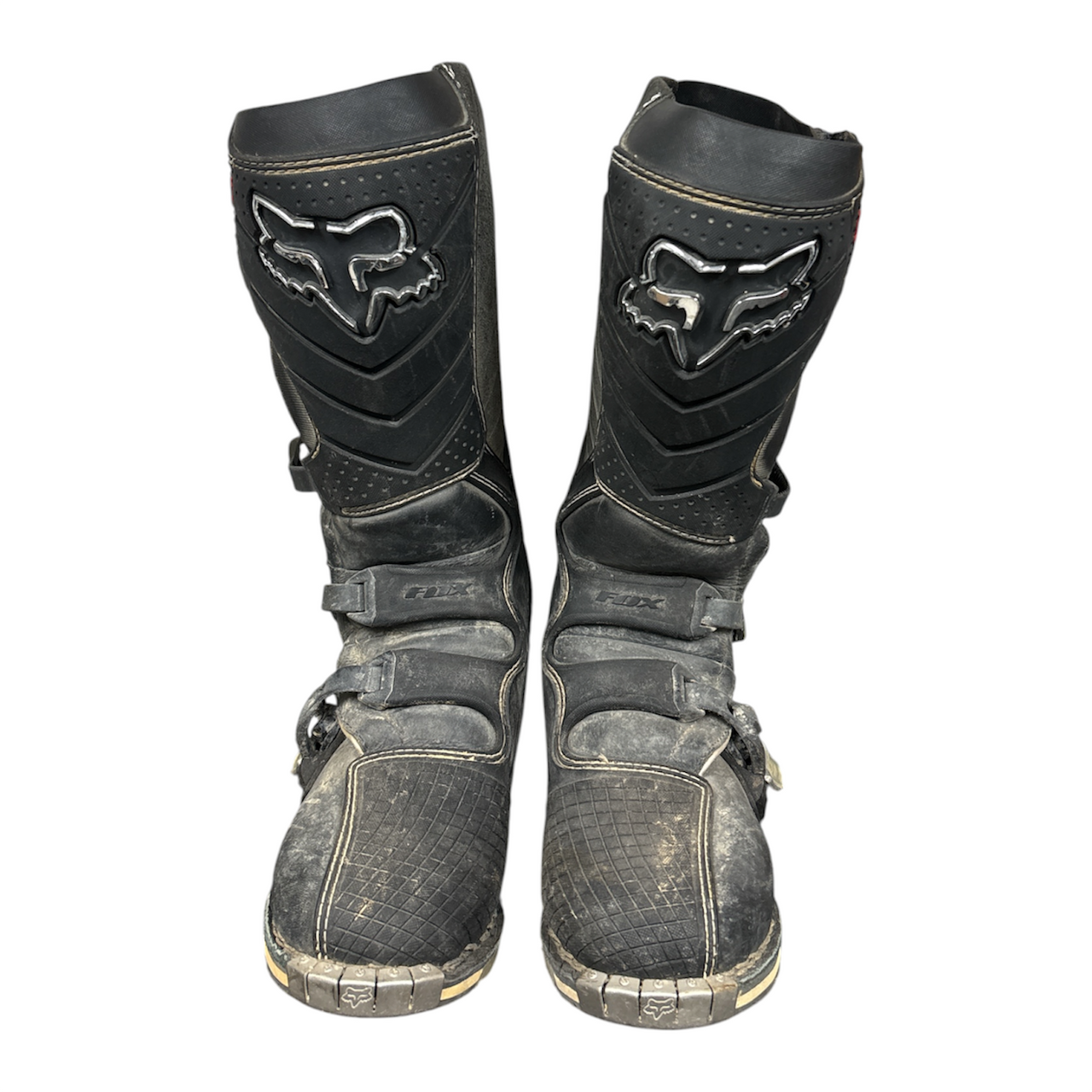 Used Fox COMP 5 Mens Motocross Boots Black Senior 9
