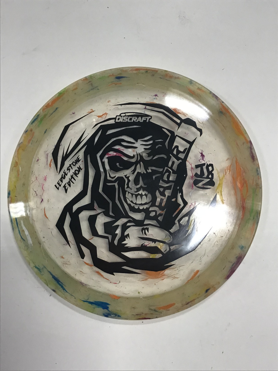 Used Discraft Z FLX JAWBREAKER REAPER Disc Golf Driver White 164g