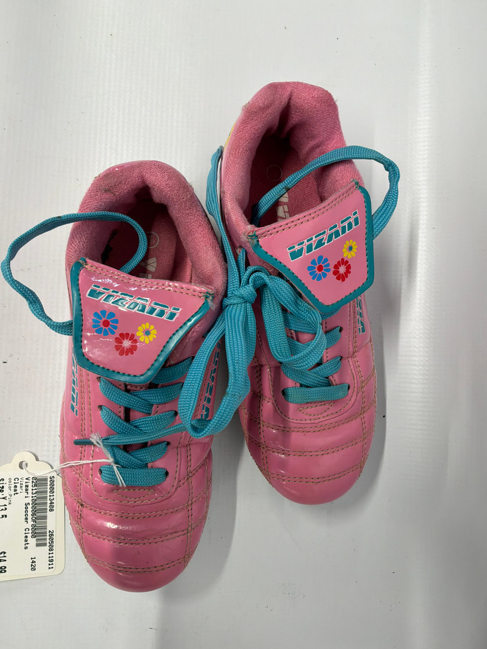 Used Vizari Soccer Cleats Pink Youth 13.5