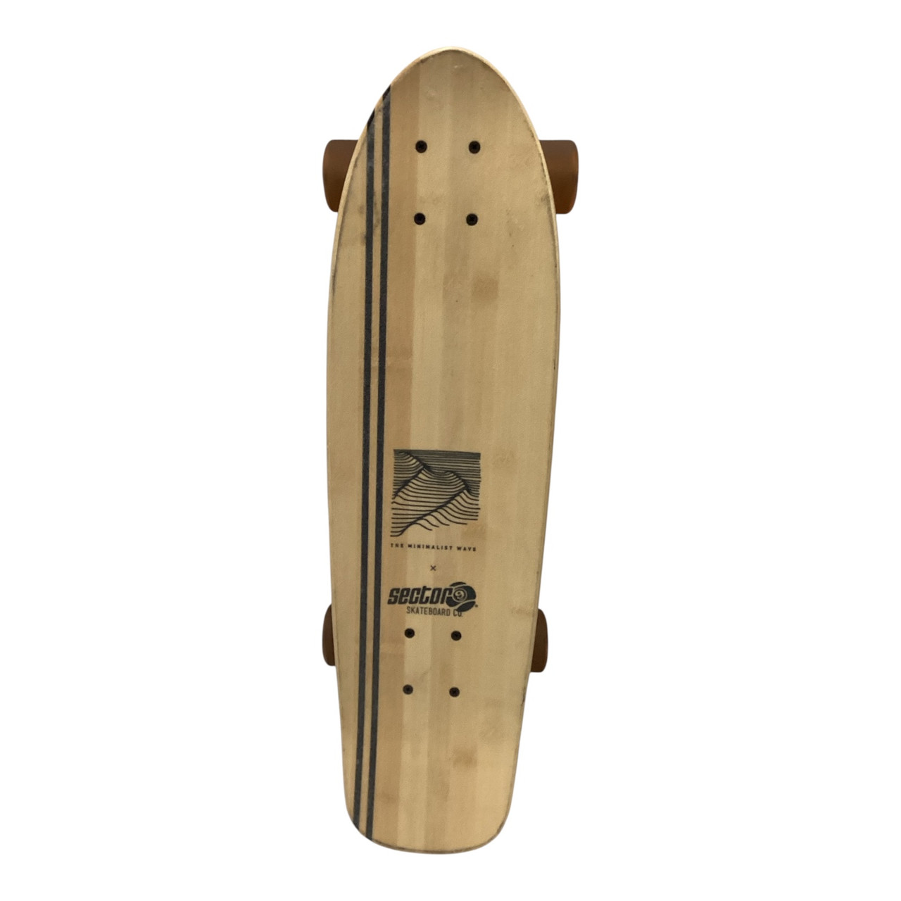 Used Sector 9 MINIMALIST WAVE Complete Skateboard Tan 7 1/2