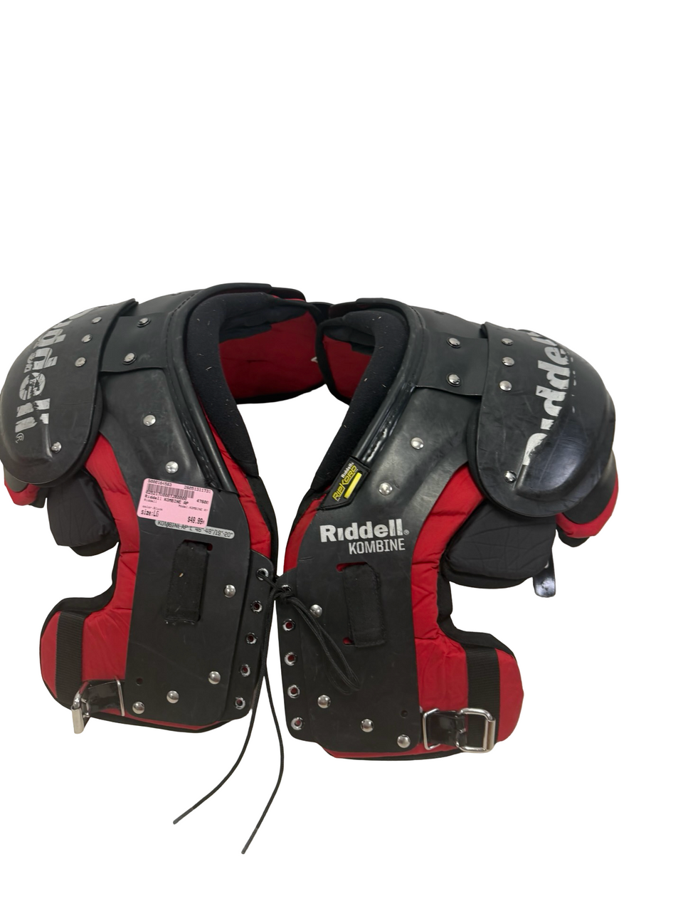 Used Riddell KOMBINE AP Adult Football Shoulder Pads Black LG 46