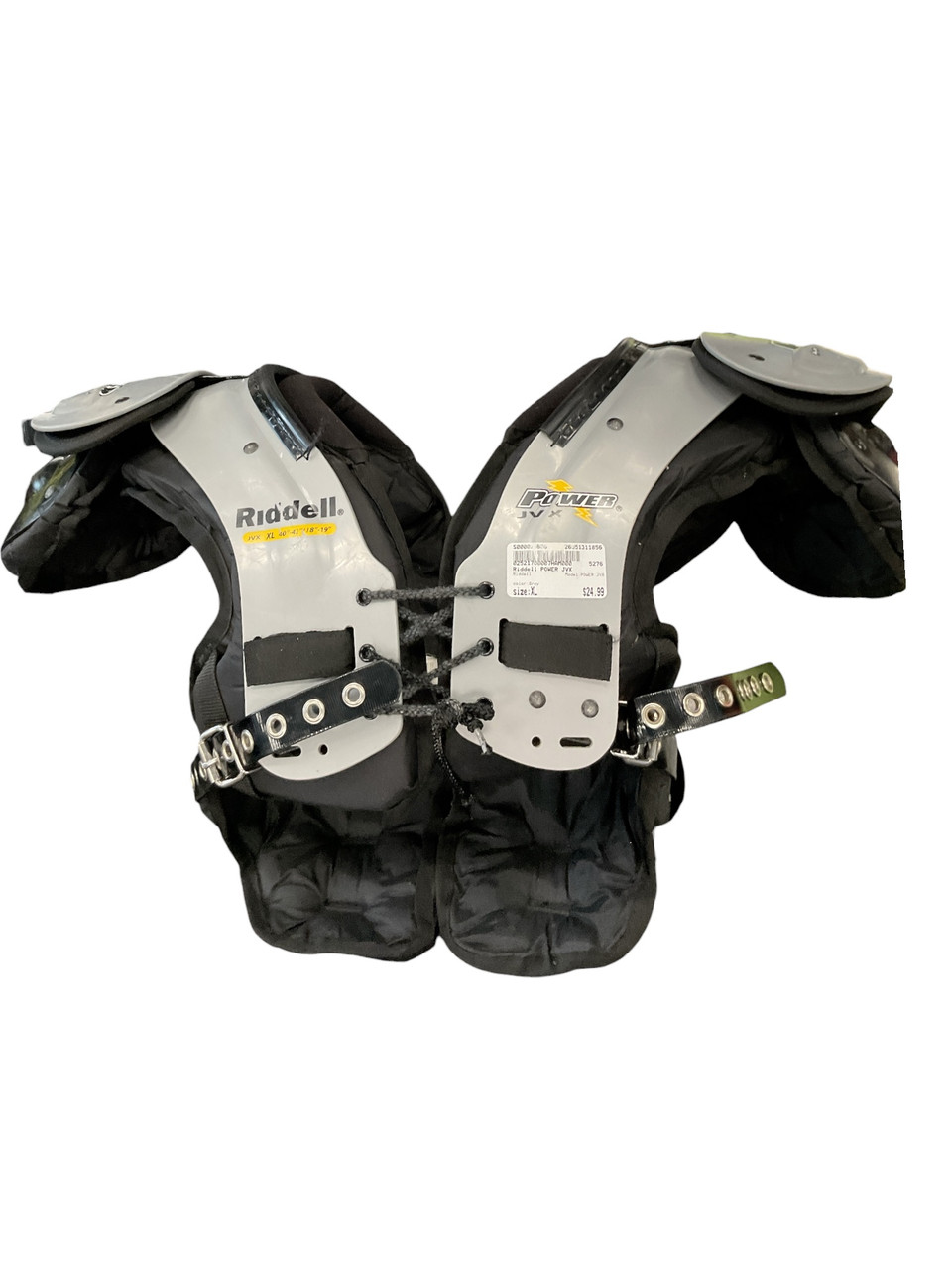 Used Riddell POWER JVX FB Shoulder Pads Grey XL