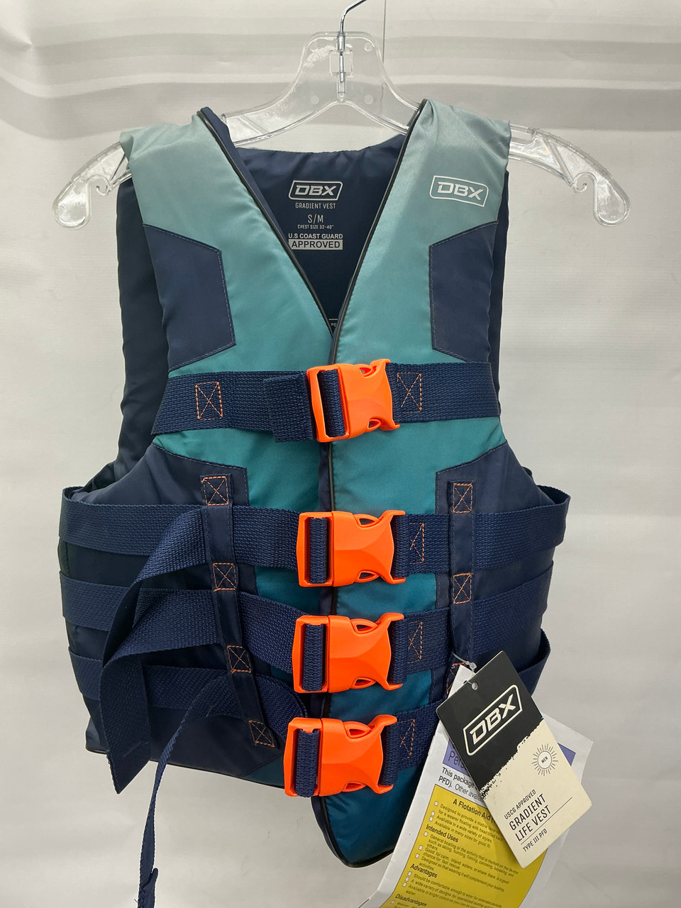 Used DBX Adult PFD Teal S/M