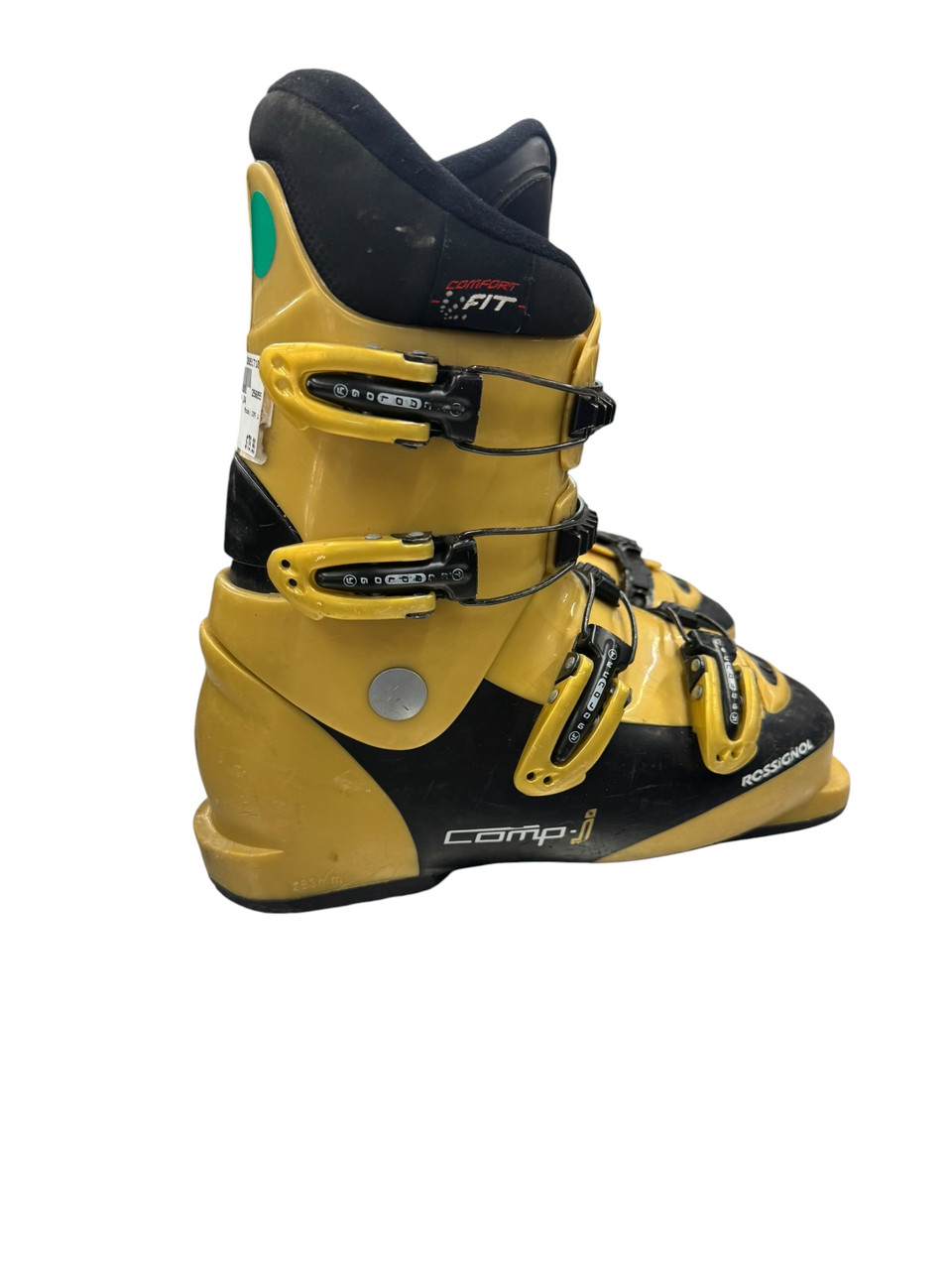 Used Rossignol COMP J4 Boys DH Ski Boot Gold 245 MP - M06.5 - W07.5