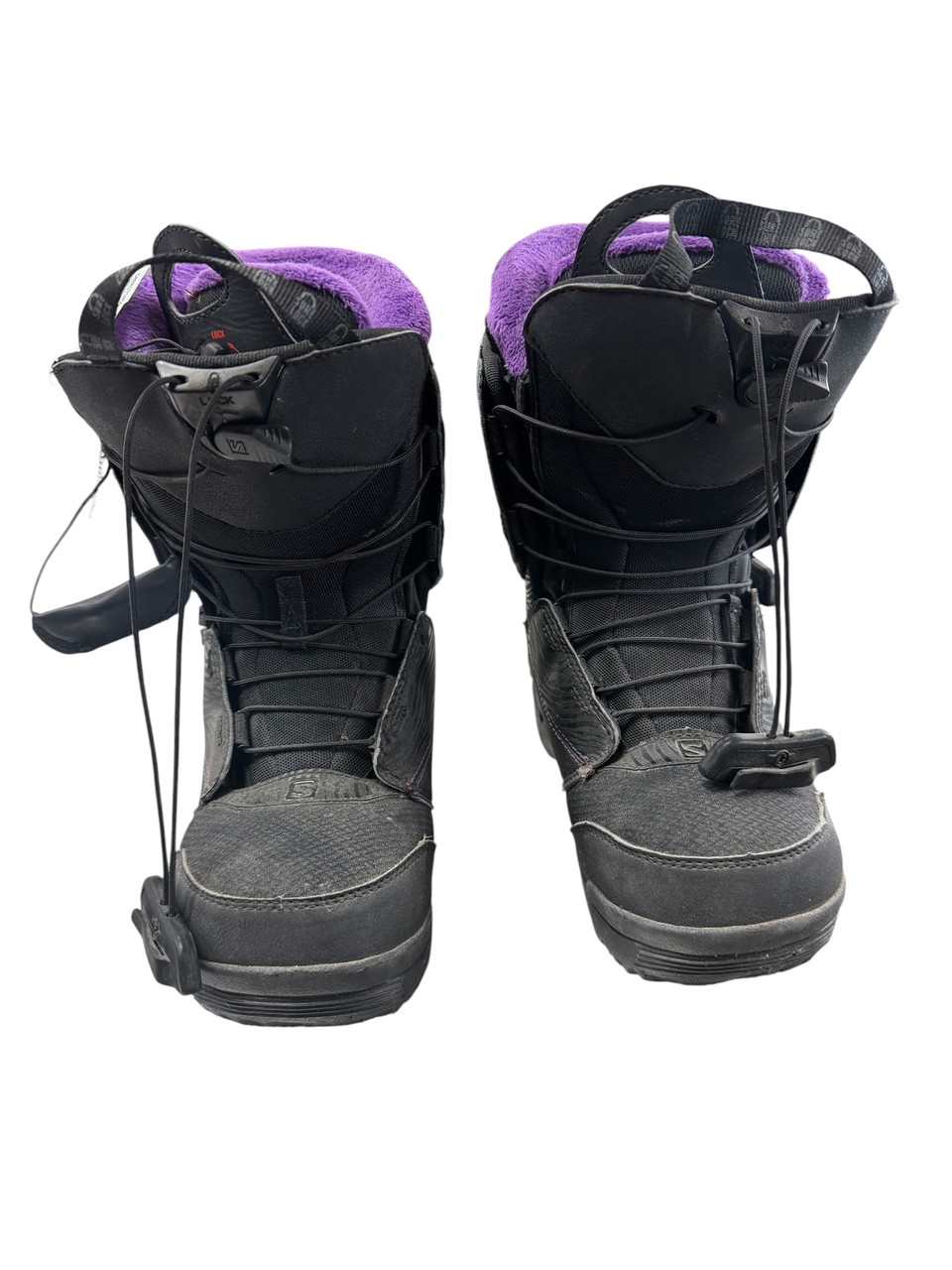 サロモン スノーボードブーツ PEARL 25cm BOA ブラック×パープル◆ Used Salomon PEARL BOA Womens Snowboard Boots Purple Senior 5