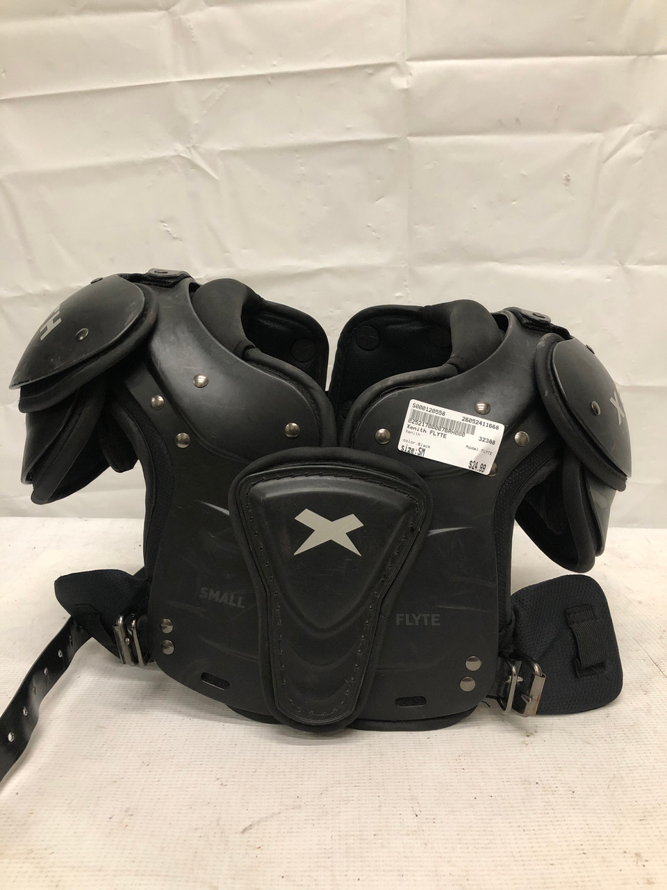 Used Xenith FLYTE FB Shoulder Pads Black SM