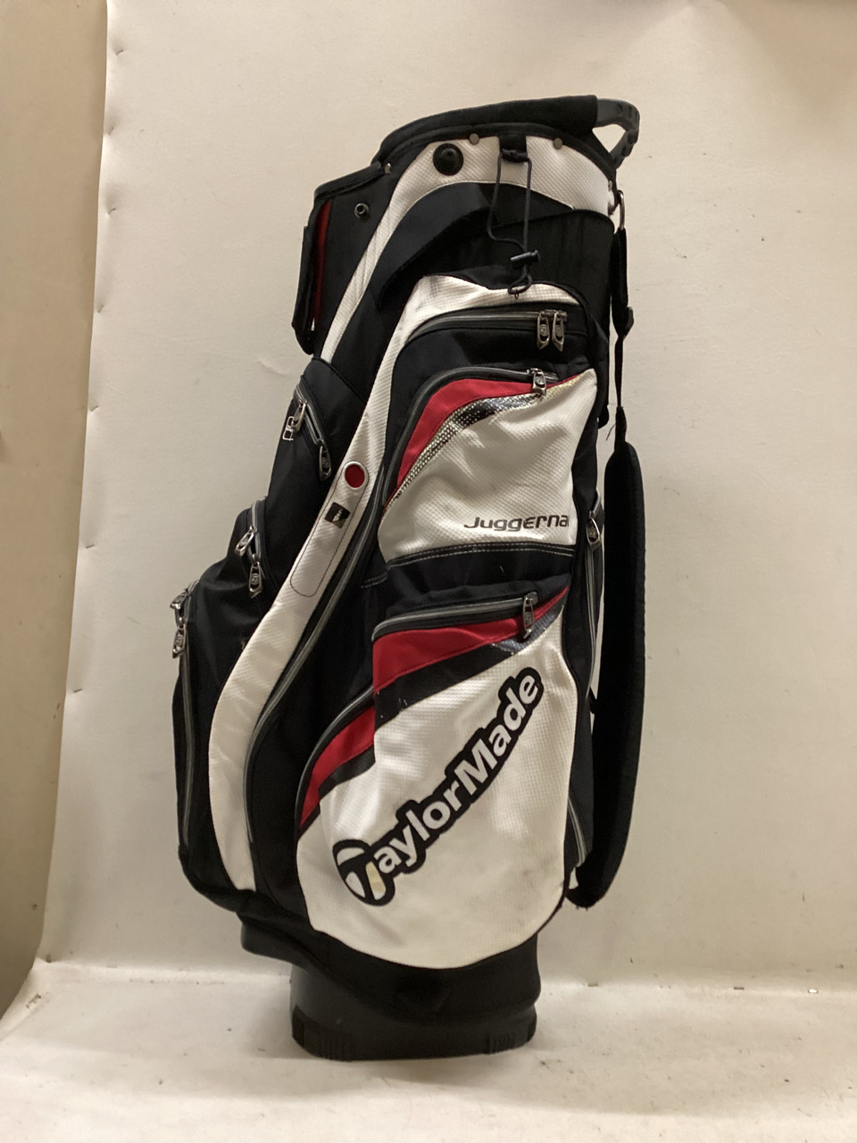 Used Taylormade JUGGERNAUT Mens Cart Bag White/Black/Red
