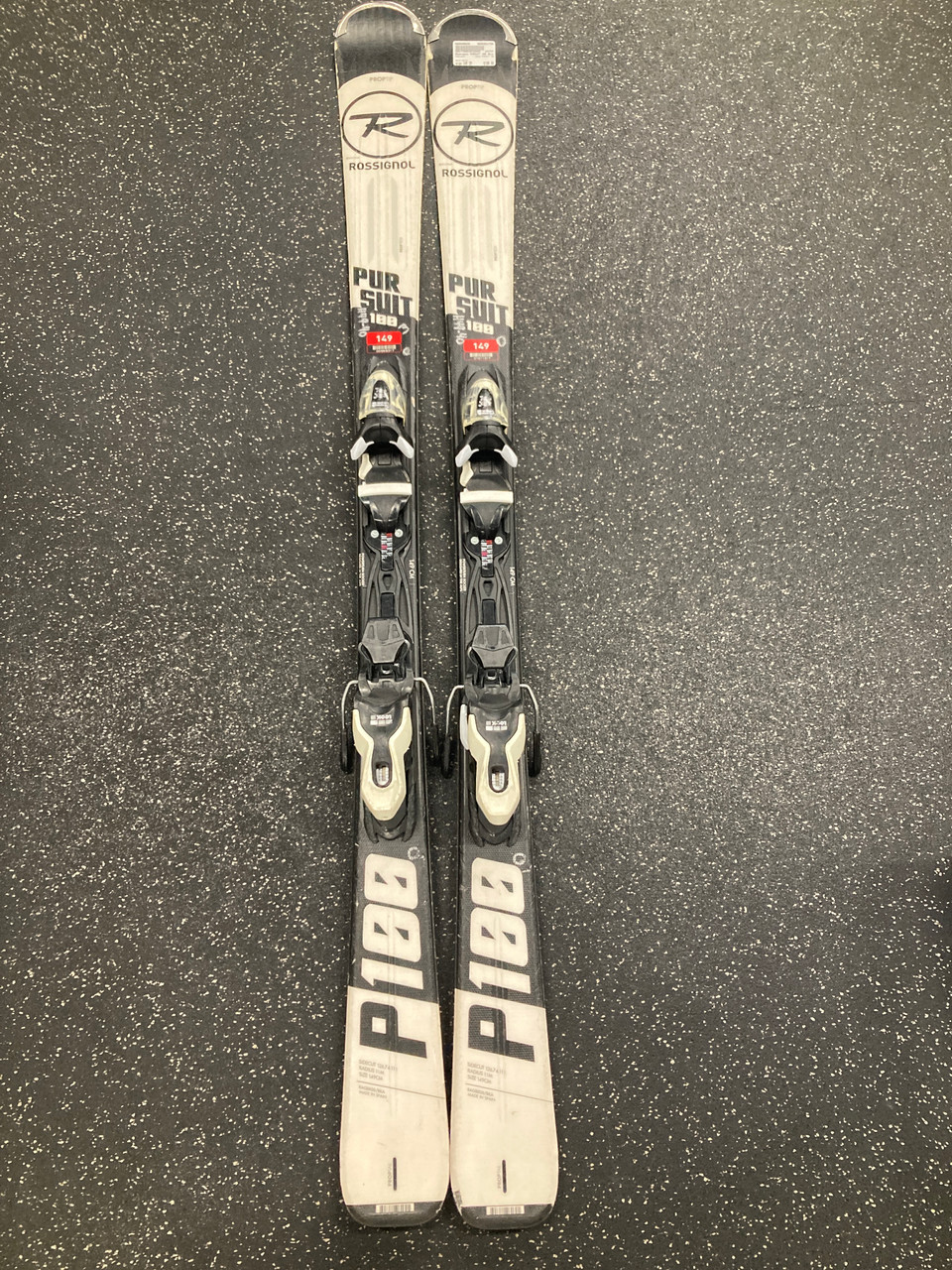 Used Rossignol PURSUIT 100 Mens DH Ski/Binding White 149 cm
