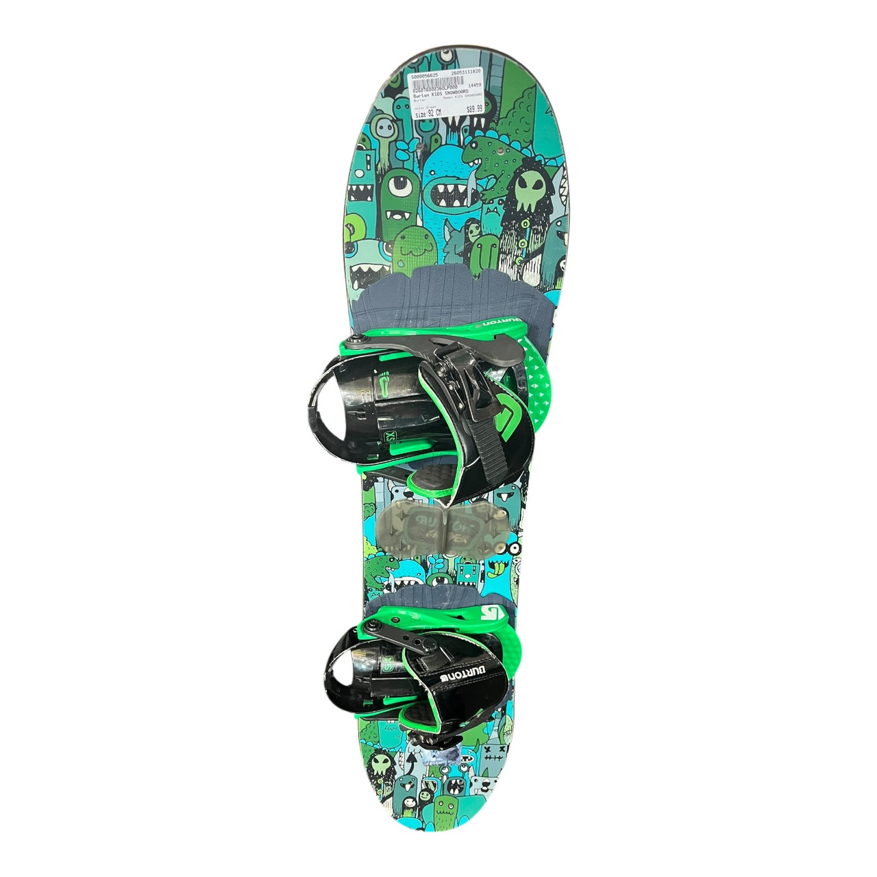 Used Burton KIDS SNOWBOARD Boys Board/Binding Green 92 cm