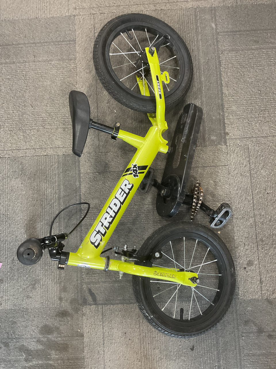 Used Strider 14X Balance Bike Boys Yellow 14