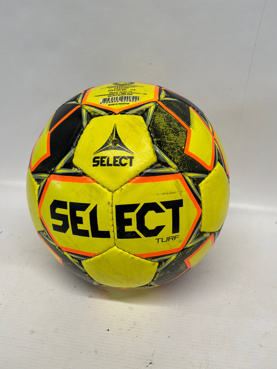Used Select SELECT TURF All Size Soccer Ball Yellow 4