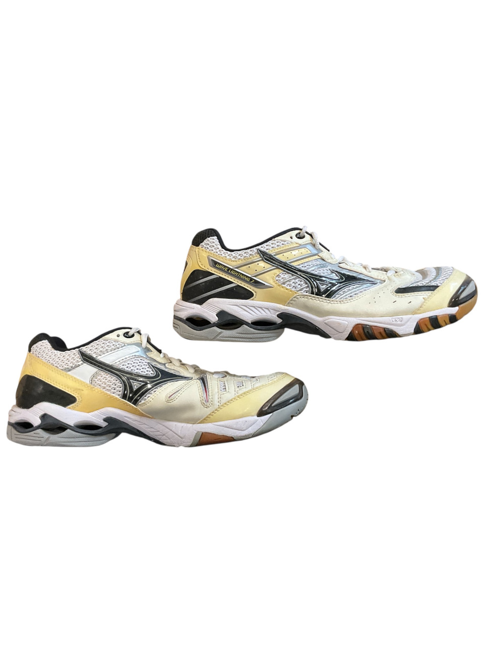 Used Mizuno WAVE LIGHTNING 7 VB Shoes Adult White Senior 9