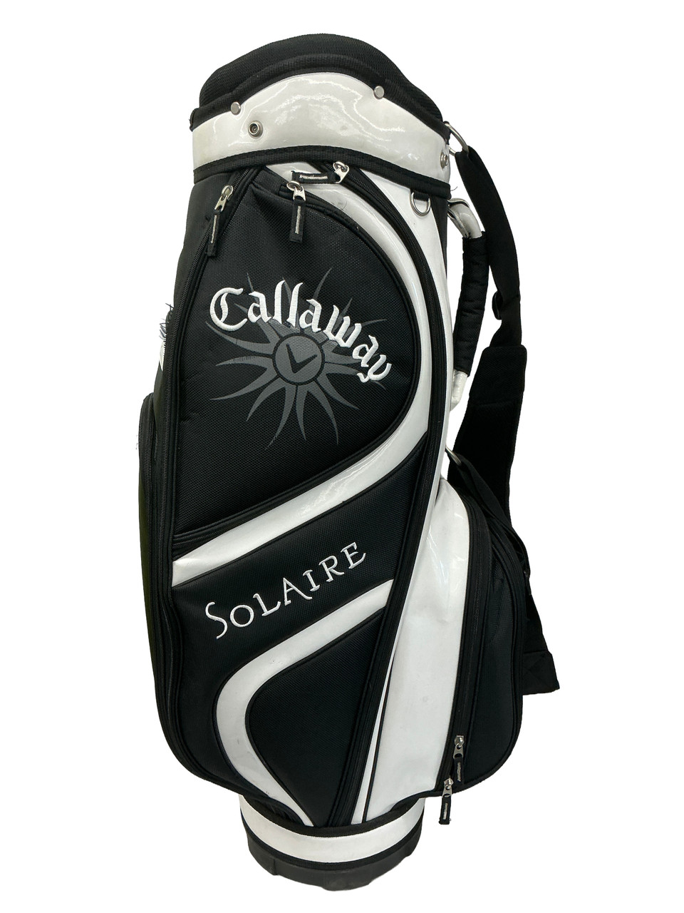 Used Callaway SOLAIRE 9-WAY Womens Stand Bag Black And White