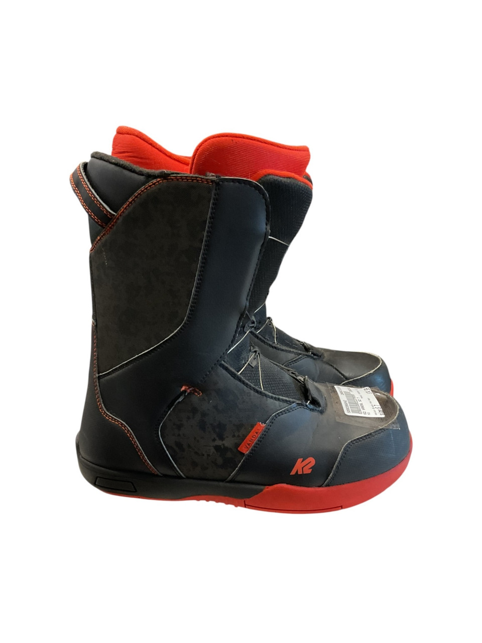 Used K2 VANDAL SZ 7 Mens Snowboard Boots Black And Red Senior 7