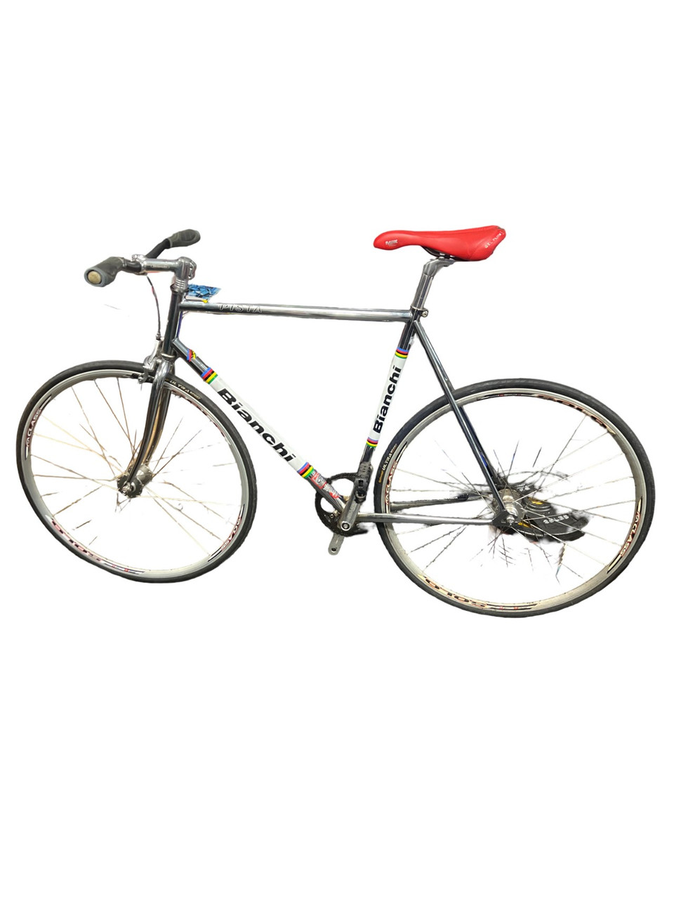 bianchi 58cm road bike Used Bianchi PISTA Road Bike Mens Chrome 56-58cm