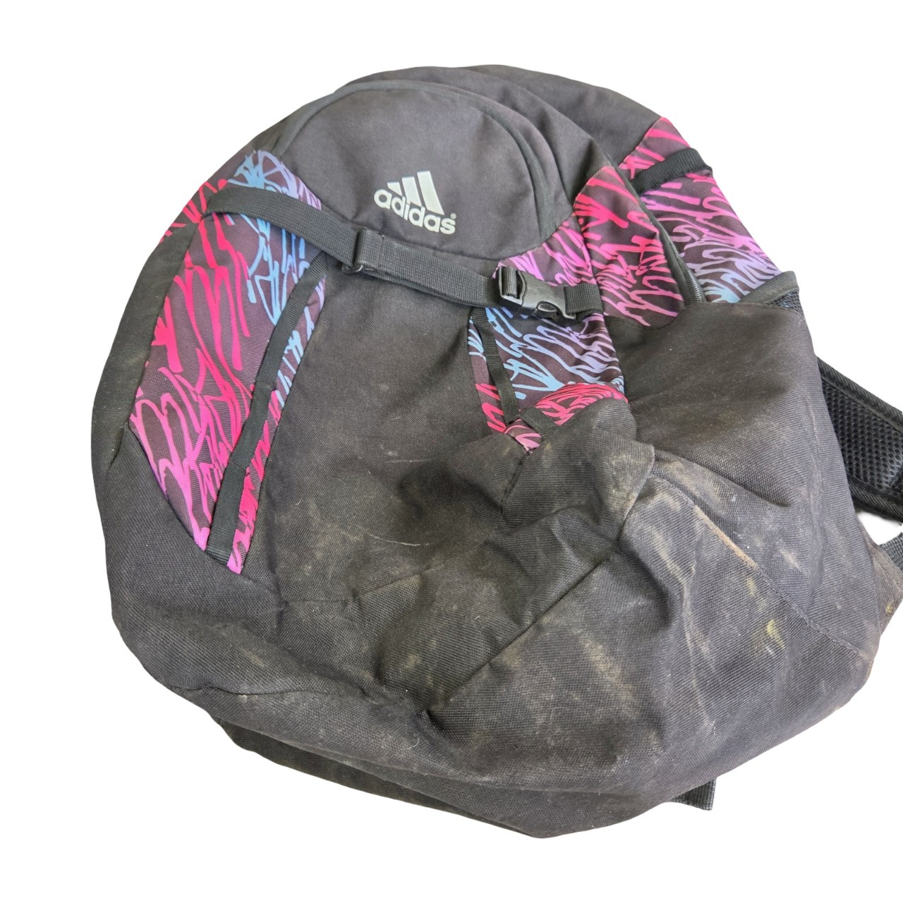 adidas backpack used MLS Soccer cssportinggoods Front pocket features mesh ball pocket LoadSpring shoulder straps absorb the shock Adidas backpack