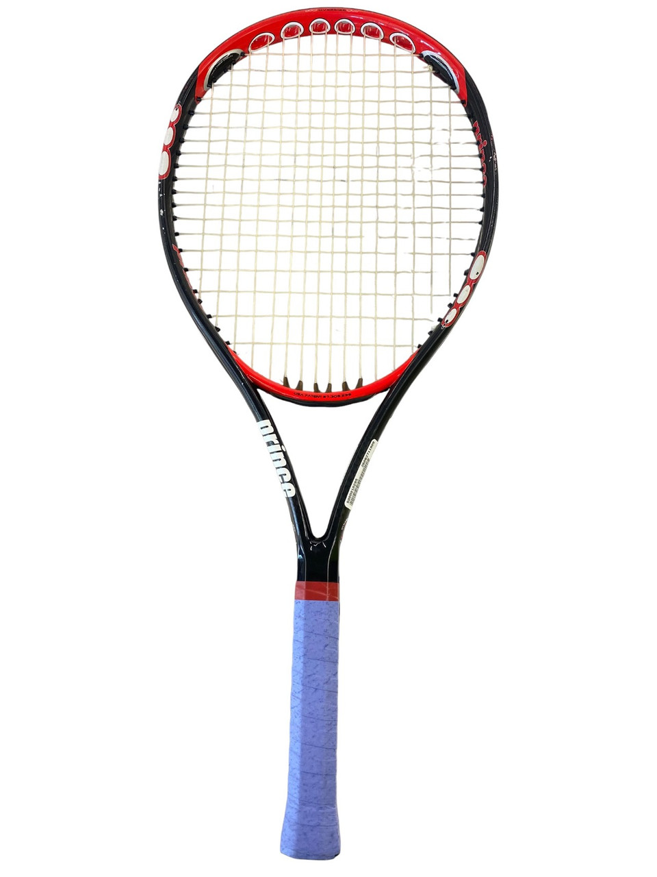 Used Prince O3 HORNET HYBRID Adult Tennis Racquet Red Unknown