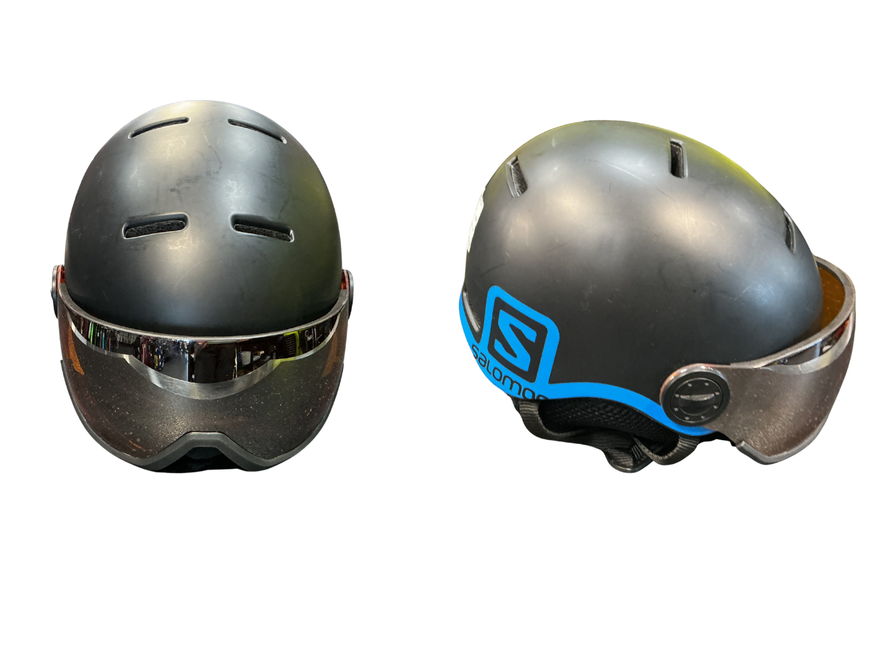 Used Salomon GROM VISOR Snowsport Helmet Youth Black One Size