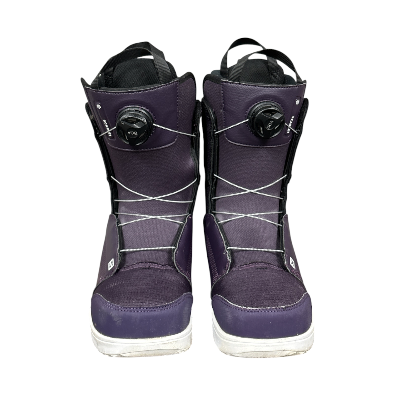 Used Salomon SCARLET BOA Womens Snowboard Boots Purple Senior 8.5