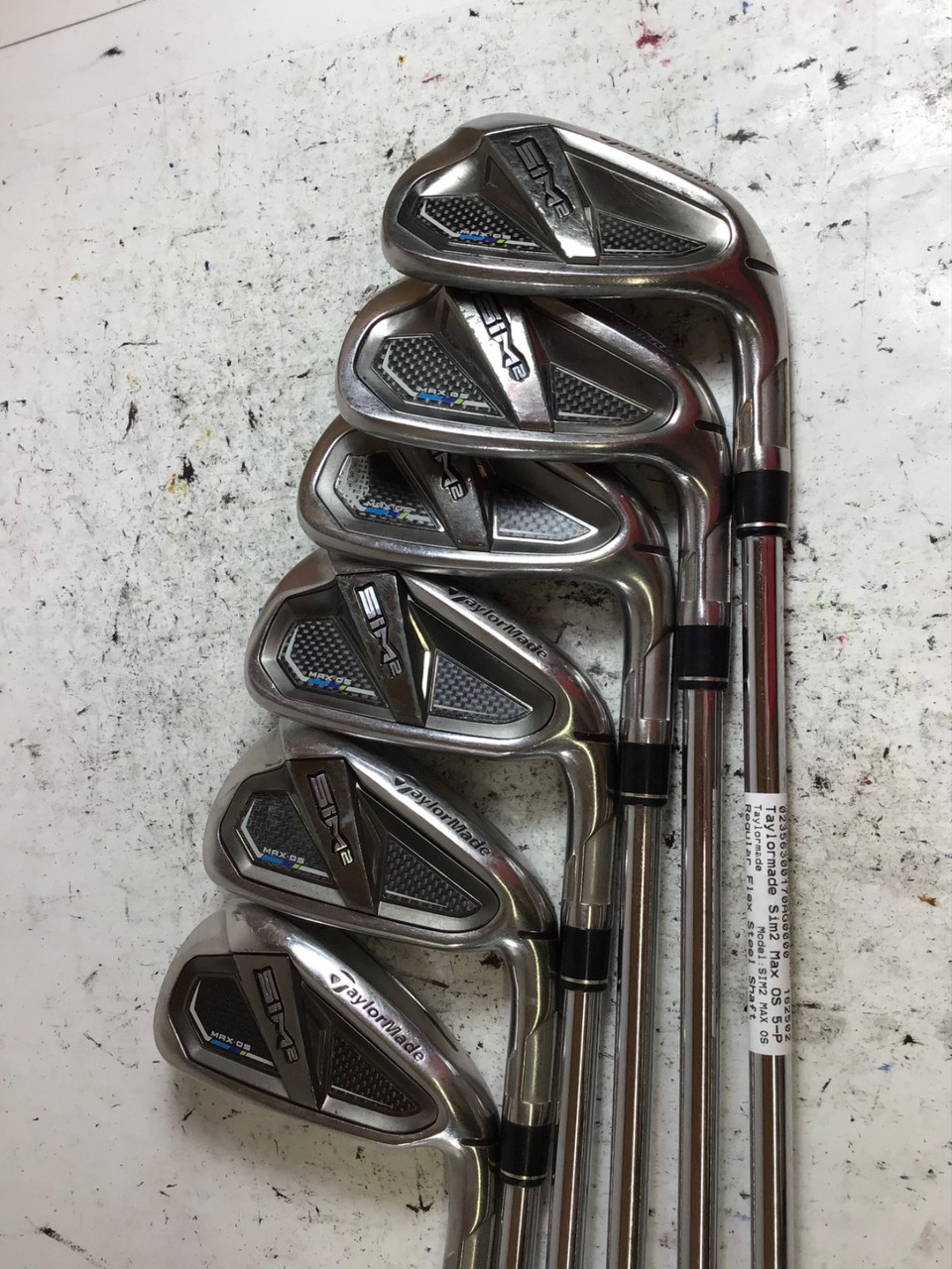 Used Taylormade SIM2 MAX OS Mens Iron Set RH 5I-PW