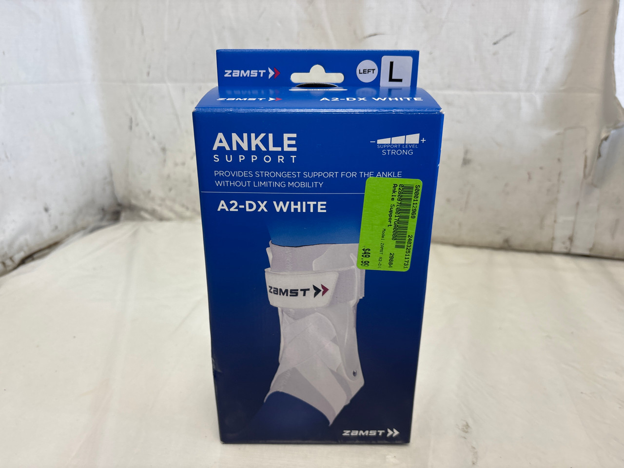 New Zamst A2-DX White Ankle Support / Ankle Brace Left LG (Mens 11