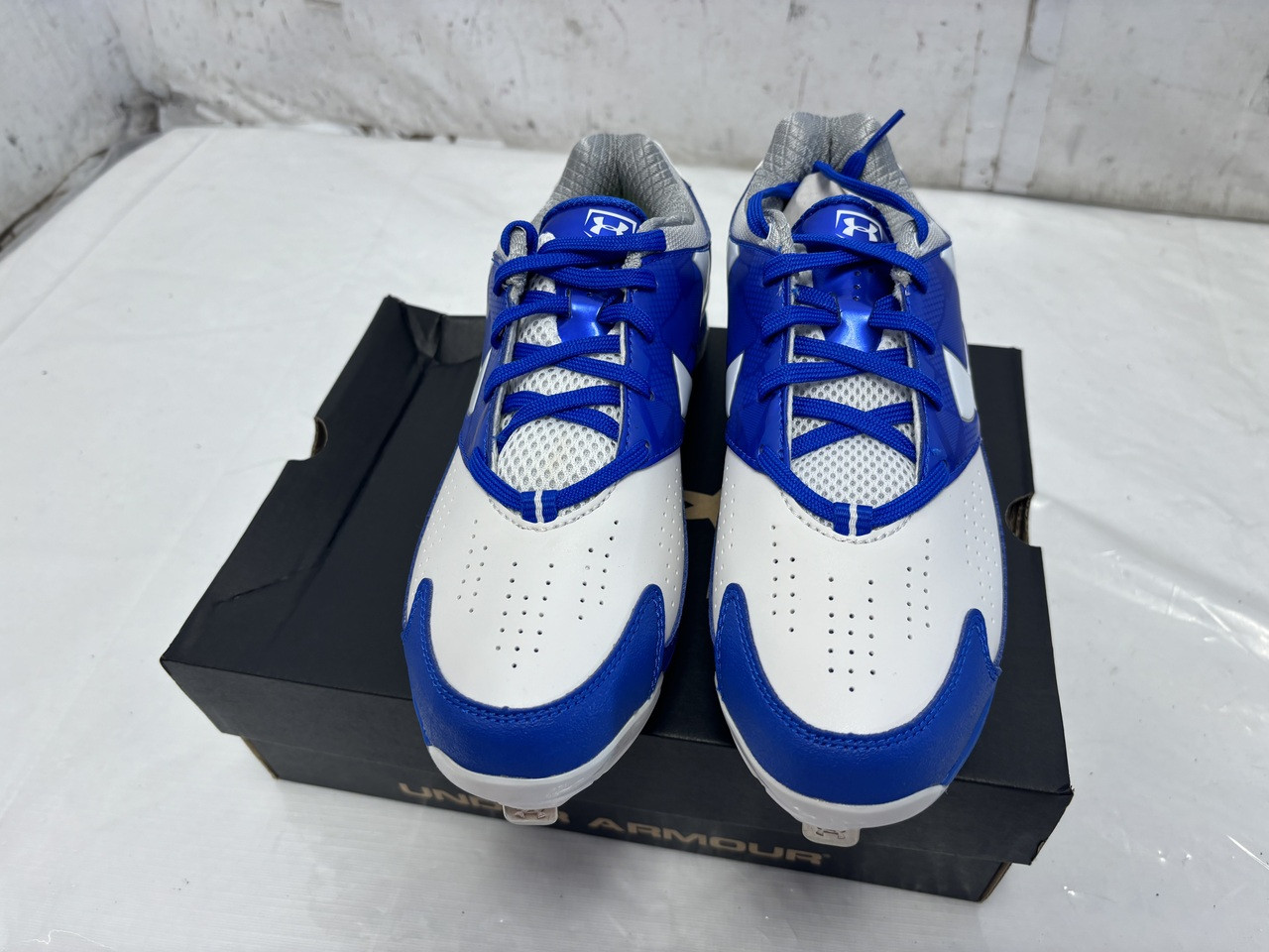 Under Armour Glyde ST Baseball or Softball Cleats, White/Royal Blue, Size 8 UNDER ARMOUR (UA) Women main image 3
