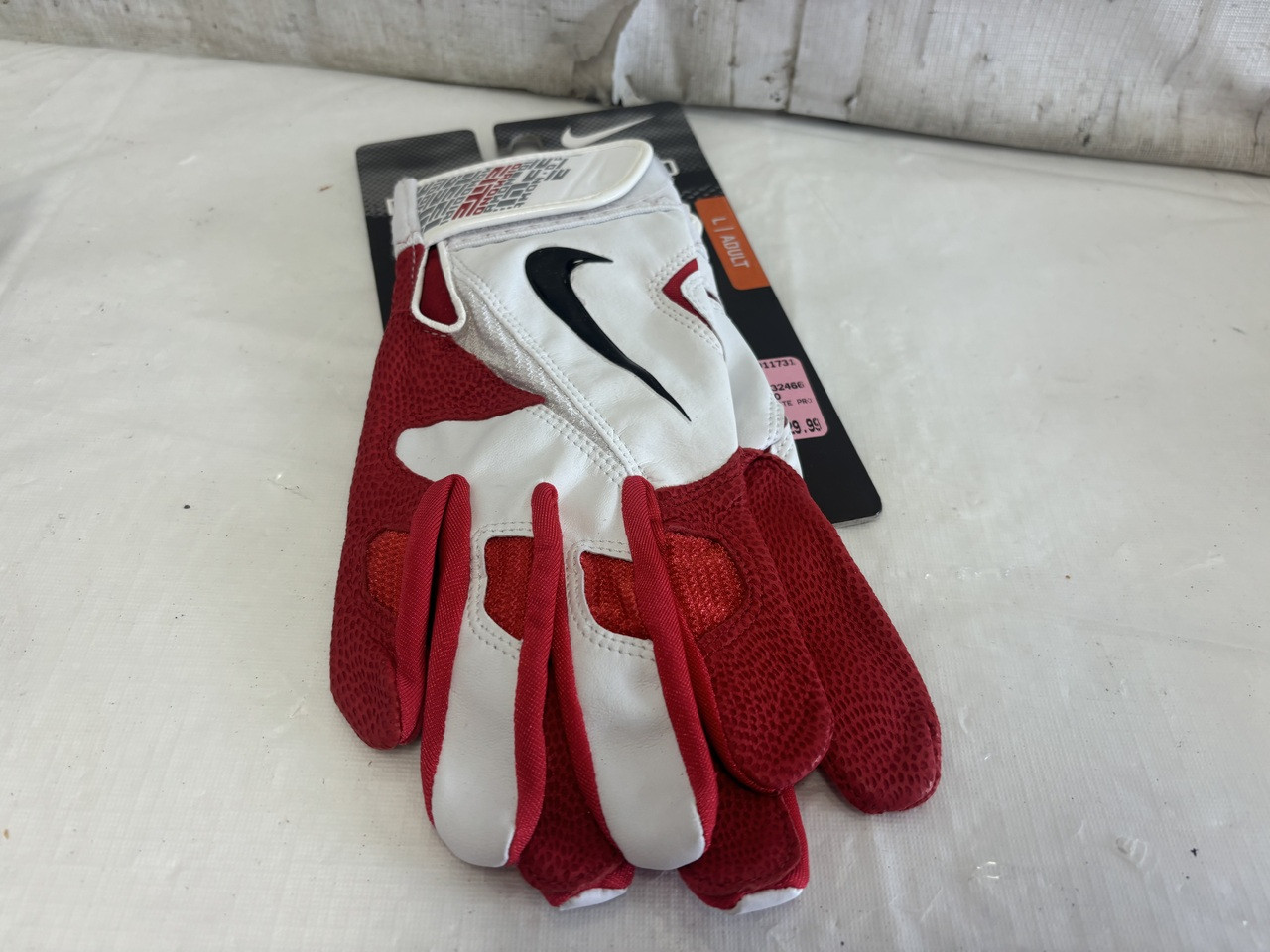 New Nike DIAMOND ELITE PRO Adult LG Batting Gloves GB0305-103