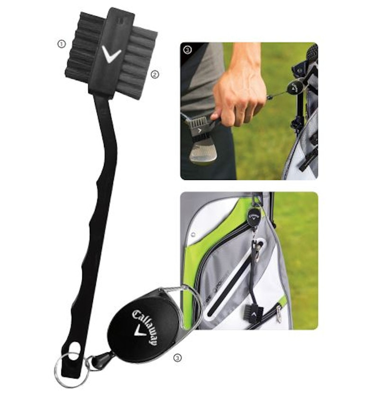 New Club Brush w/ Zinger Golf Accessories