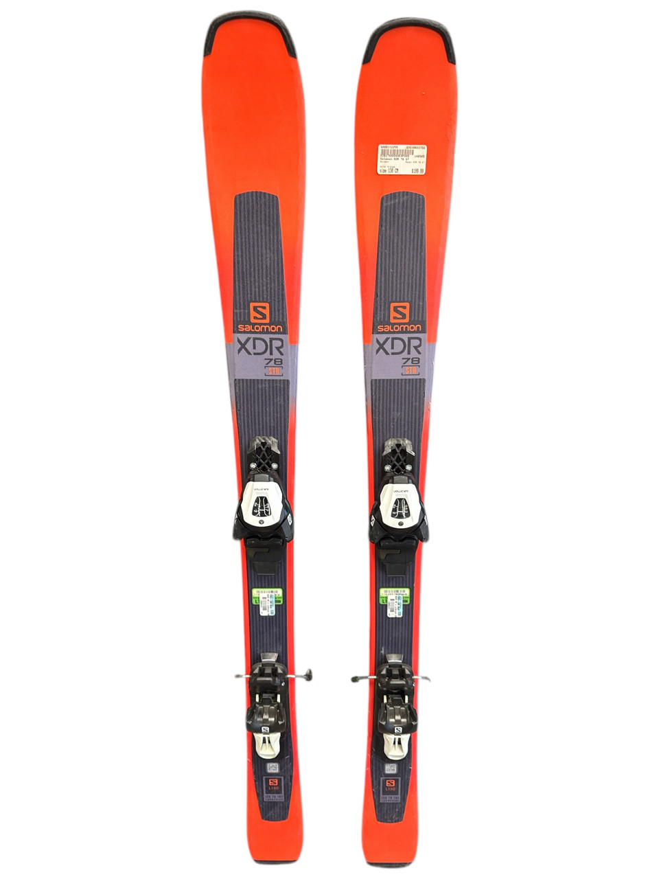 Used Salomon XDR 78 ST 130 cm Boys' Downhill Ski Combo Boys