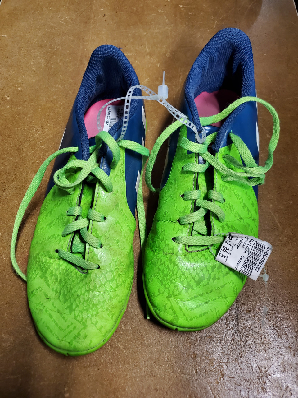 neon green indoor soccer shoes