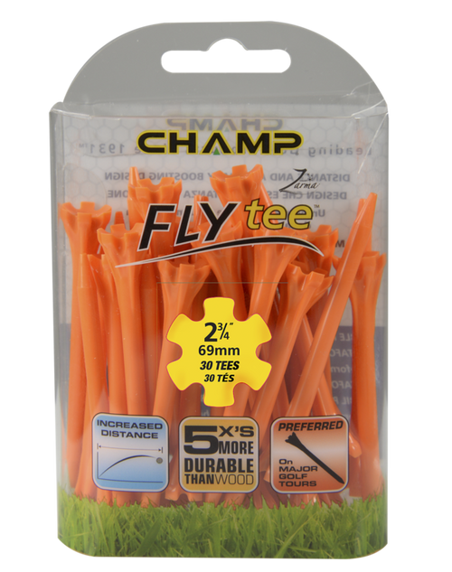 Vist Large View of Product Image Which is New Fly Golf Tees 2-3/4" Orange