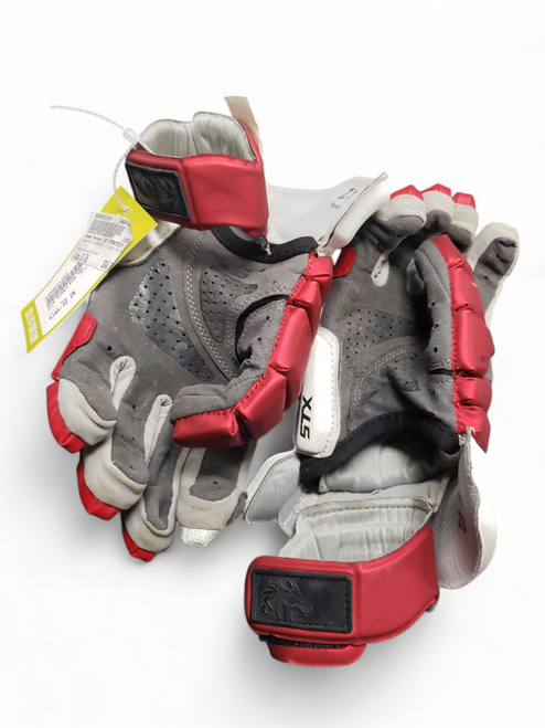 Used Under Armour UA STRATEGY 2 GLOVE MD BLK Lacrosse Gloves Mens Black And Grey 10" 11849-S000010114
