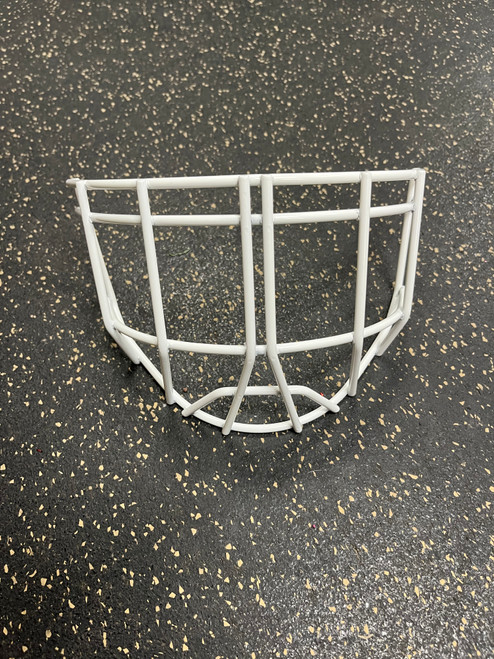 Used SPORT MASK CHEATER CAGE Senior Goalie Helmet/Mask White LG 11774-S000052480