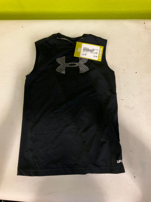 Vist Large View of Product Image Which is Used Under Armour YOUTH FITTED SHIRT FB Top Youth Black SM 11790-S000035314
