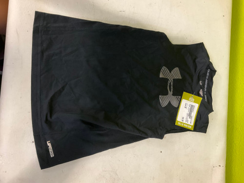 Vist Large View of Product Image Which is Used Under Armour YOUTH FITTED SHIRT FB Top Youth Black SM 11790-S000035315