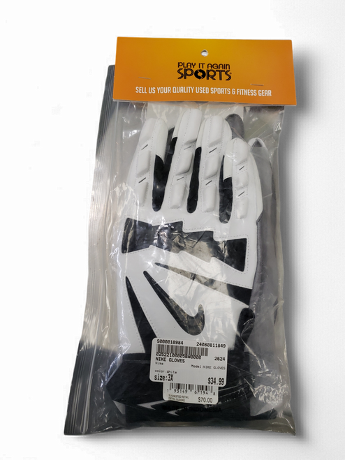 Used Nike NIKE GLOVES FB Gloves White 3X 11849-S000018984
