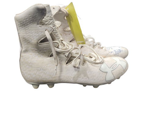 Used Under Armour Adult FB Cleats White Senior 10 11849-S000013194