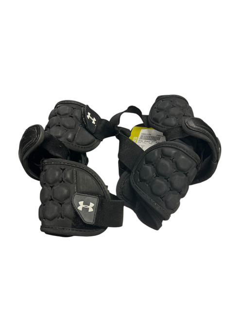 Vist Large View of Product Image Which is Used Under Armour VFT ELBOW PADS Lacrosse Arm Pads/Guards Black LG