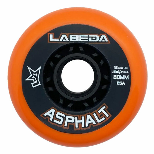 Vist Large View of Product Image Which is Labeda Asphalt Orange 72mm Wheel Inline Skates Inline Skates / Wheels