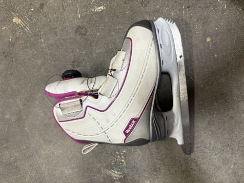 Vist Large View of Product Image Which is Used Reebok BOA Girls Softboot Skate White Youth 12.0