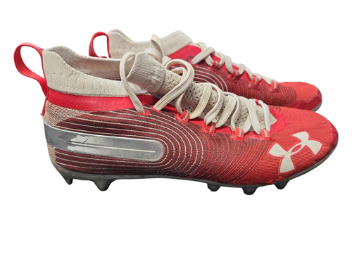 Used Under Armour NITRO FB CLEATS Adult FB Cleats Red Senior 8 11849-S000013655