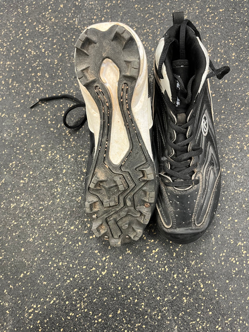 Vist Large View of Product Image Which is Used Rawlings RALWINGS BB CLEAT BB/SB Cleats Black Senior 6