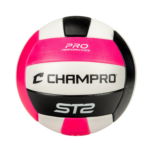 Vist Large View of Product Image Which is New Champro ST2 Volleyball Black/Pink #VBST2 Volleyball Volleyballs