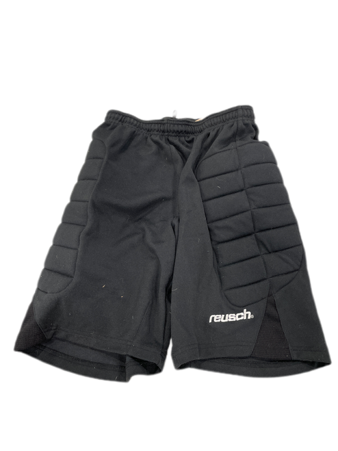 Vist Large View of Product Image Which is Used Reusch Goalie Padded Shorts MD Soccer Bottoms Adult Black, front view