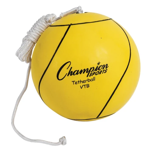 Vist Large View of Product Image Which is New Champion Sports Official Rubber Tetherball with Tether Yellow, product view