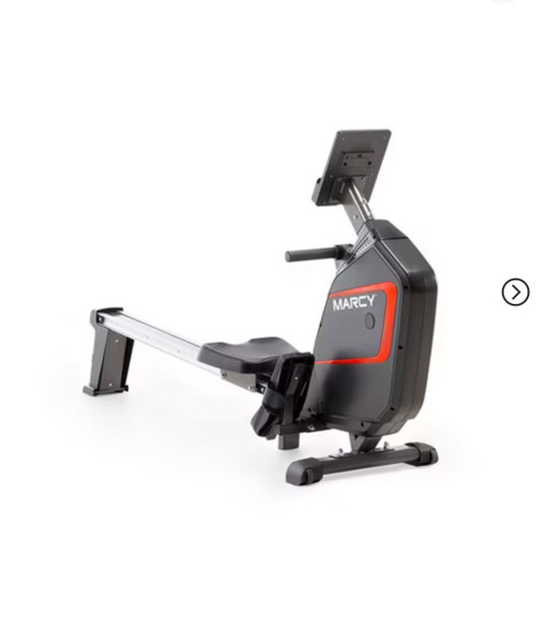 Vist Large View of Product Image Which is New Marcy NS-6002RE magnetic rowing machine, black and red