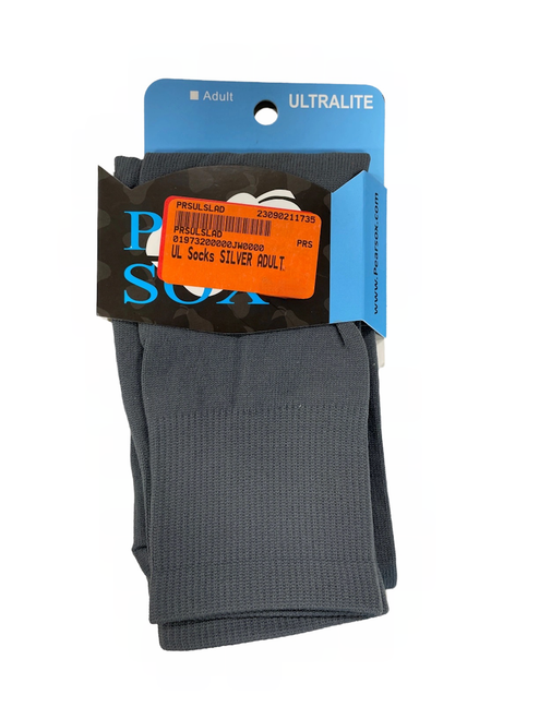 Vist Large View of Product Image Which is New Pear Sox UL Socks Ultra Lite Knee High Socks Silver Adult, package front