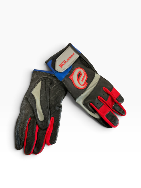 Vist Large View of Product Image Which is Pro 9 BB/SB Batting Gloves Black LG
