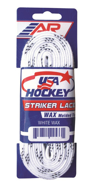 Vist Large View of Product Image Which is New USA HOCKEY LACES WHITE WAXED 120"